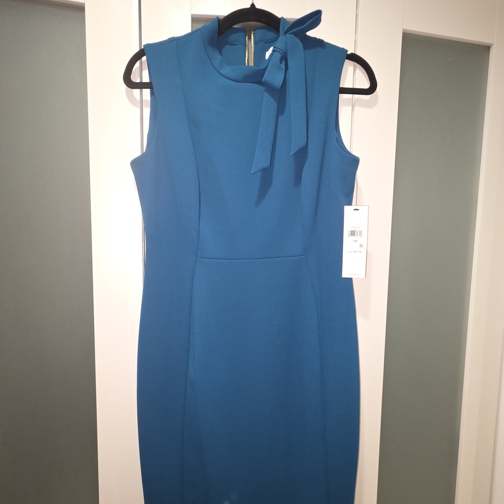 Calvin Klein Collection Teal Midi Dress